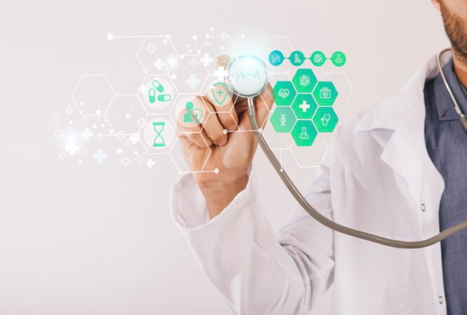 medical-banner-with-doctor-holding-stethoscope